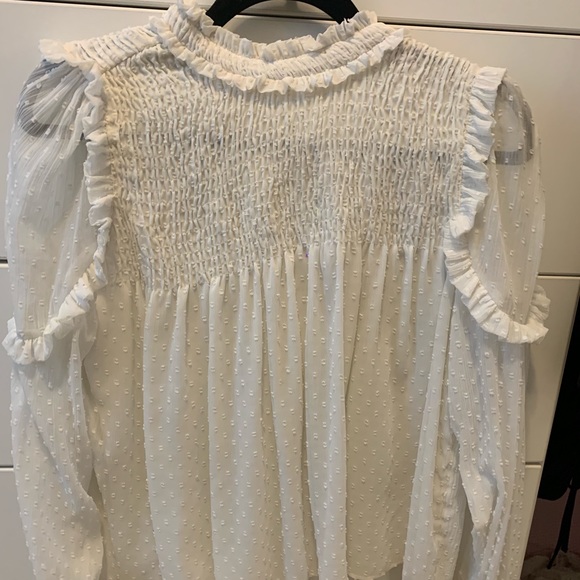swiss dot blouse zara